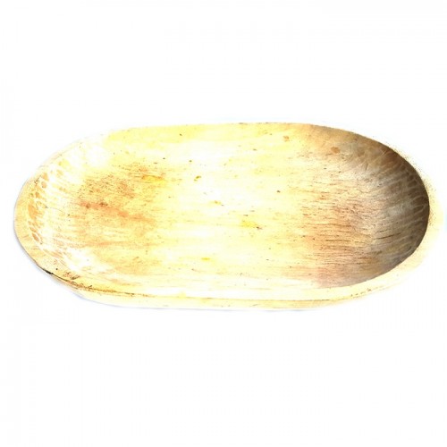 Platou oval de lemn fără mânere